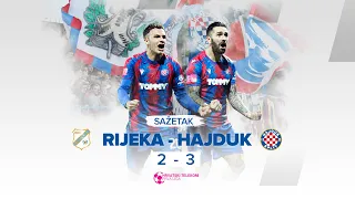 [SAŽETAK] Rijeka - Hajduk 2:3 | 16. kolo HT Prve lige