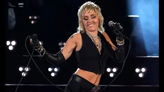 Miley Cyrus channeled her inner rocker during her NCAA Final Four performance