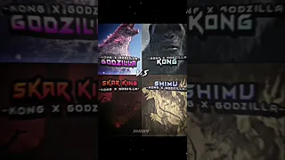 Godzilla Vs Shimu Vs Skar King Vs Kong #godzilla #edit #monsterverse #shorts #fyp