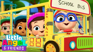 Wheels On The Bus | Baby John | Little Angel And Friends Fun Educational Songs