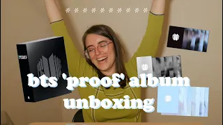 bts 'proof' album unboxing 💜 pre-order benefits, standard edition