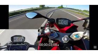 Разгон 100-200 Ducati monster 2021 vs ducati supersport 2021