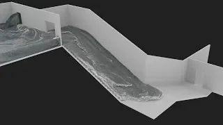 Flood Simulation. FLIP Fluids addon. Blender