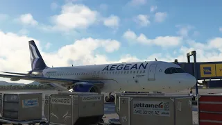 MSFS | Rhodes to Athens | Aegean Airlines | A320neo