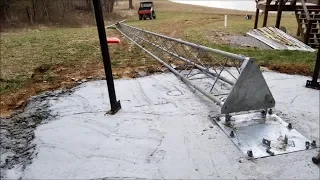 Ham radio antenna tower installation update Illinois homestead!