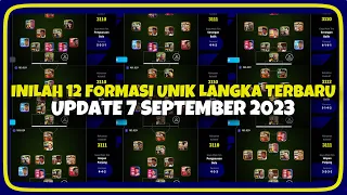 INILAH 12 FORMASI UNIK LANGKA TERBARU | Setelah Update 7 September 2023 eFootball 2024 Mobile