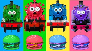 Looking For Thomas And Friends | きかんしゃトーマス トーマス戦車エンジン | Wrong Head Thomas And Friends, Burger, Virus