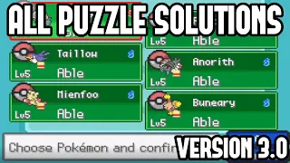 All Puzzle Solutions in Pokemon Radical Red 3.0