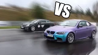 BMW M3 E92 vs Mercedes C63 AMG - RACE!