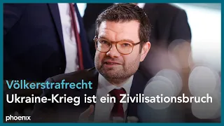 Marco Buschmann zur Fortentwicklung des Völkerstrafrechts am 23.02.23