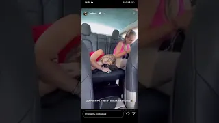 Аня Покров спит в машине