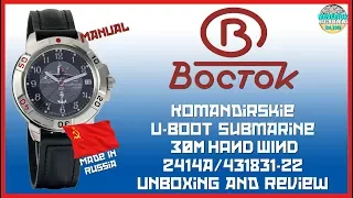 Red Dawn! | Vostok Komandirskie 30m Hand Wind 2414A-431831-22 Unbox & Review