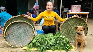 How to knit handicrafts from bamboo | Harvest wild vegetables goes to market sell | Ly Thi Tam