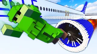 UNTURNED Ragdoll vs Plane Jet Engine - Teardown Mods Gameplay