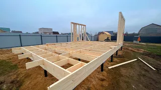 They built an inexpensive house. Step by step construction process