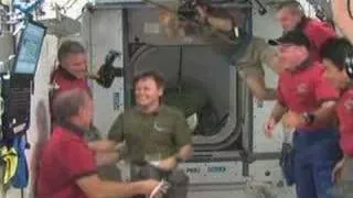 sts-123 - Endeavour/ISS CREW HATCH OPENING AND WELCOME CEREM