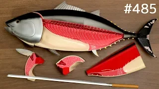 黒マグロ解体フィギュアをさばく / Dismantling Figure Bluefin Tuna. Japanese toy. sushi