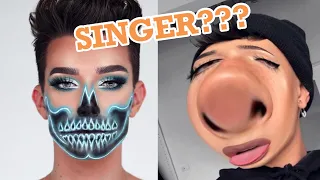 james charles trying to sing for 4 minutes straight