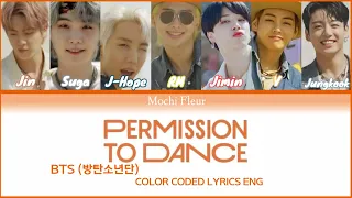 BTS (방탄소년단) - Permission to Dance (COLOR CODED LYRICS ENG)