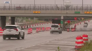 Heavy rain floods Detroit freeways again