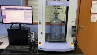 5 Gallon water Bottle Compression Testing - Shimadzu Autograph AGSX Universal Test Systems