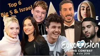 Eurovision 2019 – The Big 5 & Israel– My Top 6 - With Comments