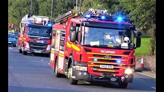BRAND NEW Fire Engine & AERIAL LADDER Responding in CONVOY! + Police Cars and Ambulances