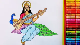 Vasant Panchami Special Painting | Drawing Of Happy Vasant Panchami | Saraswati Mata Ki Painting