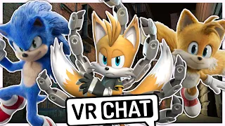 Movie Sonic and Movie Tails Meet Tails Nine In VRCHAT!!