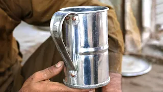 Unique Metal Art | Making Old Style Handmade Steel Mug from Scrap Stainless Steel