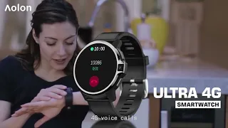 Aolon Ultra 4G Smart Watch 4G Sim Card GPS Positioning Full Screen Touch HD Dual Camera Watch