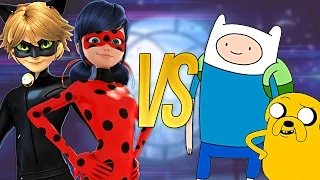 СУПЕР РЭП БИТВА: Леди Баг и Супер-Кот VS Время Приключений ( LADY BUG & CAT NOIRE Против ADVENTURE )