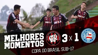 Copa do Brasil Sub-17: Atlético Paranaense 3x1 Bahia | MELHORES MOMENTOS