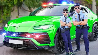 Detective Jason with the Lamborghini Cops Chase and Alex