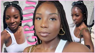 GRWM FOR A BRUNCH DATE : FT MAKEUP, OUTFIT, JEWELRY, FRAGRANCE & WHATS IN MY BAG  / THE STUSH LIFE