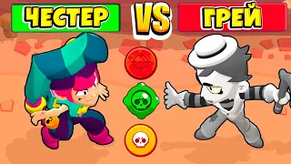 ЧЕСТЕР ПРОТИВ ГРЕЯ! ШОК САМЫЙ СИЛЬНЫЙ ПЕРСОНАЖ BRAWL STARS