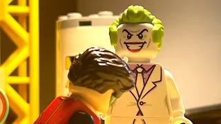 The joker torturing Jason Todd in Lego