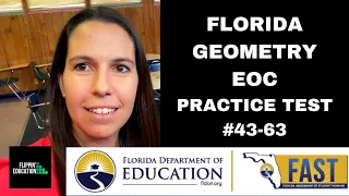 Geometry EOC Practice Test #43-63 Comprehensive Review Florida BEST EOC