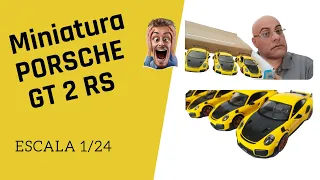 MINIATURA DO PORSCHE GT 2 ESCALA 1/24 CORA AMARELO