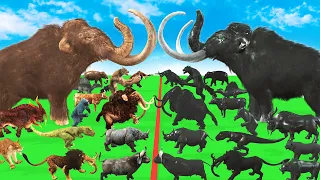 Prehistoric Mammals vs Shadow Itself Mammals Size Comparison Woolly Mammoth Vs Mammoth Mastodon