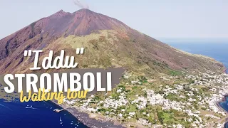 STROMBOLI Island 🌋 Sicily walking tour in 4k [ Aeolian Islands ] ACTIVE VOLCANO 🌋