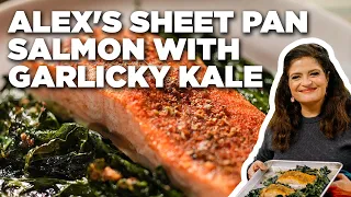 Alex Guarnaschelli's Sheet Pan Blackened Salmon with Garlicky Kale | The Kitchen | Food Network