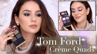 TOM FORD CRÈME QUADS: VELOURS KAKI + VIOLET SATIN || Application + Swatches || Tania B Wells