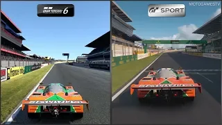 Gran Turismo 6 vs Gran Turismo Sport - Mazda 787B at Circuit de la Sarthe