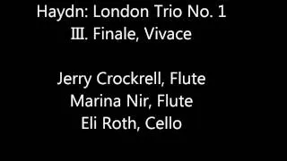 Haydn London Trio No 1 - Mvt  III