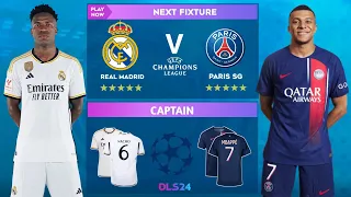 DLS 24 | Real Madrid Vs PSG | UCL | Dream League Soccer 2024 Gameplay...