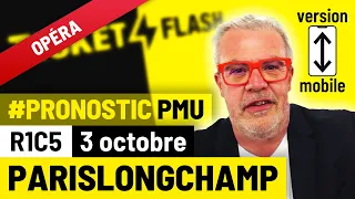 Pronostic PMU course Ticket Flash Turf - ParisLongchamp (R1C5 du 3 octobre 2021 - mobile)