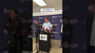 AFP Assistant Commissioner Stephen Dametto discusses Taskforce Avarus at a Sydney media conference.