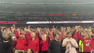 Georgia fans light up Lucas Oil Stadium as they go into the fourth quarter