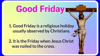 Good Friday 10 lines in english essay on good friday in english !! Ashwin's World